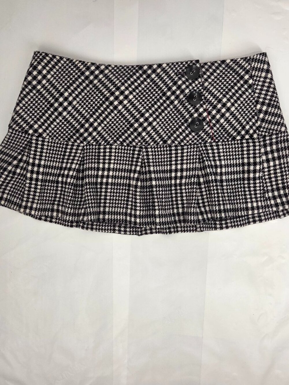 Vintage Wet Seal Plaid Pleated Micro Mini Skirt Y2K Low Rise Made in USA S Bratz